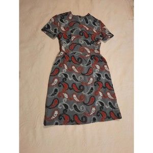 Vintage Ladies 60's 70's Wide Waist Band Homemade Dress S